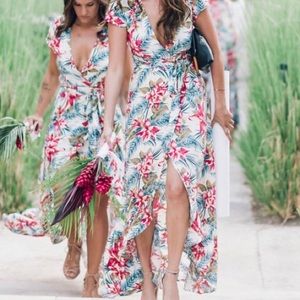 XIX PALMS WRAP DRESS
